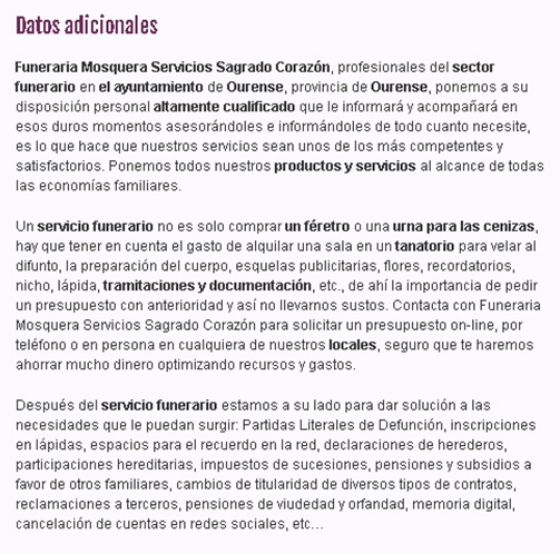 Datos adicionales